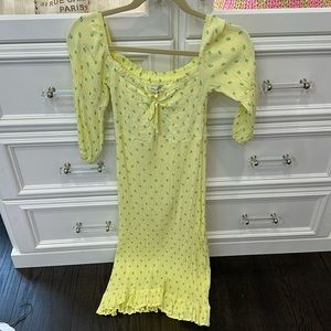Yellow dress worn once